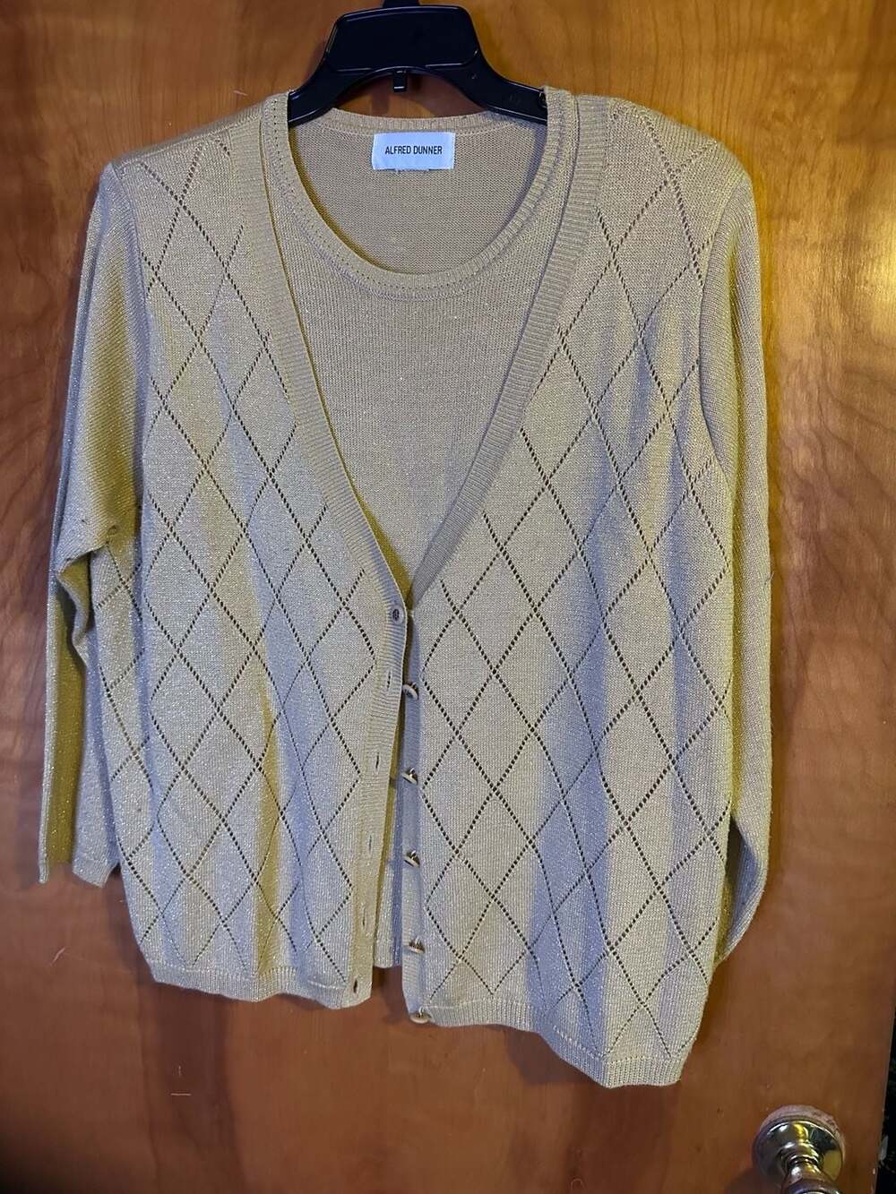 Vintage Alfred Dunner Woman's 1 Piece Tank & Sweater Size Small